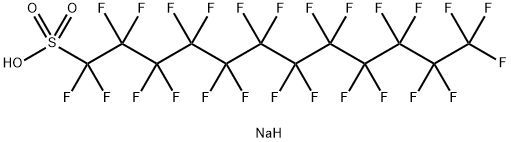 1-Dodecanesulfonic acid, 1,1,2,2,3,3,4,4,5,5,6,6,7,7,8,8,9,9,10,10,11,11,12,12,12-pentacosafluoro-, sodium salt (1:1) Struktur