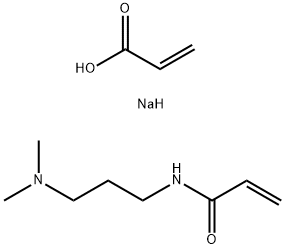 2-Propenoic acid, sodium salt, polymer with N-3-(dimethylamino)propyl-2-propenamide Struktur