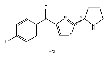 (S)-(4-Fluorophenyl)(2-(pyrrolidin-2-yl)thiazol-4-yl)methanone hydrochloride Struktur