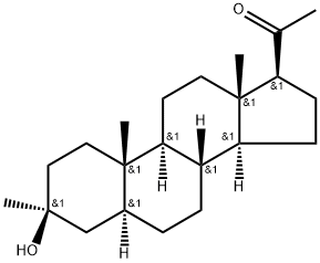 Pregnan-20-one, 3-hydroxy-3-methyl-, (3β,5α)- Struktur