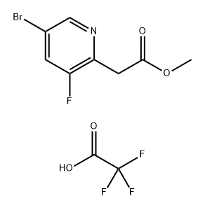 2-Pyridineacetic acid, 5-bromo-3-fluoro-, methyl ester, 2,2,2-trifluoroacetate (1:1) Struktur