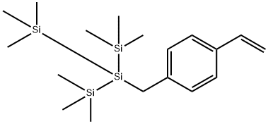 2-[(4-Ethenylphenyl)methyl]-1,1,1,3,3,3-hexamethyl-2-(trimethylsilyl)trisilane Struktur