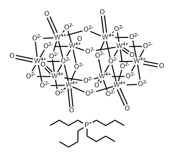 Phosphonium, tetrabutyl-, eicosa-μ-oxodi-μ5-oxodecaoxodecatungstate(4-) (4:1) Struktur