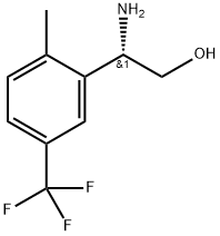 (2S)-2-amino-2-[2-methyl-5-(trifluoromethyl)phenyl]ethan-1-ol Struktur