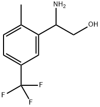 2-amino-2-[2-methyl-5-(trifluoromethyl)phenyl]ethan-1-ol Struktur