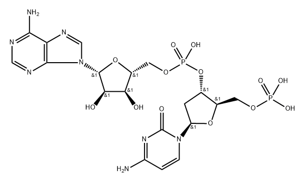 5'-phospho-2'-deoxyribocytidylylriboadenosine Struktur