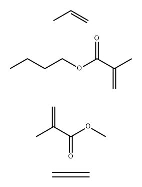 2-Propenoic acid, 2-methyl-, butyl ester, polymer with ethene, methyl 2-methyl-2-propenoate and 1-propene Struktur