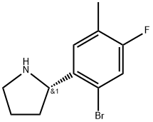 (2S)-2-(2-bromo-4-fluoro-5-methylphenyl)pyrrolidine Struktur