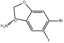 3-Benzofuranamine, 6-bromo-5-fluoro-2,3-dihydro-, (3S)- Struktur