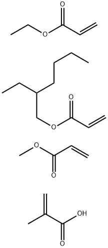 2-Propenoic acid, 2-methyl-, polymer with 2-ethylhexyl 2-propenoate, ethyl 2-propenoate and methyl 2-propenoate Struktur