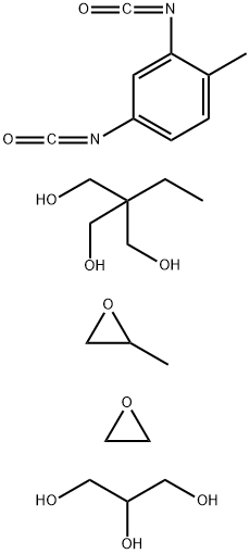 1,2,3-Propanetriol, polymer with 2,4-diisocyanato-1-methylbenzene, 2-ethyl-2-(hydroxymethyl)-1,3-propanediol, methyloxirane and oxirane Struktur