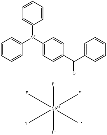 SulfoniuM, (4-benzoylphenyl)diphenyl-, (OC-6-11)-hexafluoroantiMonate(1-) (9CI) Struktur