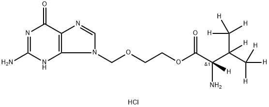 Valacyclovir-d8 HCl (L-valine-d8) Struktur