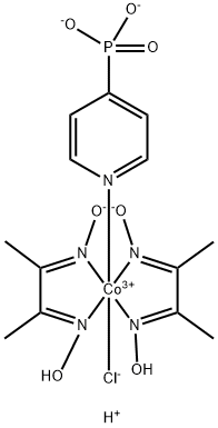 Triethylammonium {chlorobis(dimethylglyoximato)(4-hydrogenphosphonatepyridinyl) cobaltate(III)} Struktur