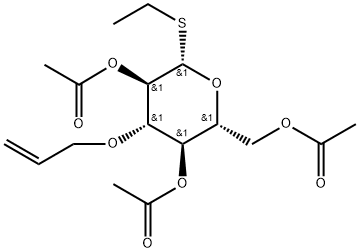 Ethyl 2,4,6-tri-O-acetyl-3-O-allyl-1-thio-β-D-glucopyranoside Struktur