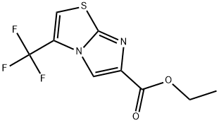 ethyl 3-(trifluoromethyl)imidazo[2,1-b]thiazole-6-carboxylate Struktur