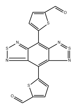 4,8-di(5-carbaldehydethiophene-2-yl)benzo[1,2-c:4,5-c']bis[1,2,5]thiadiazole Struktur