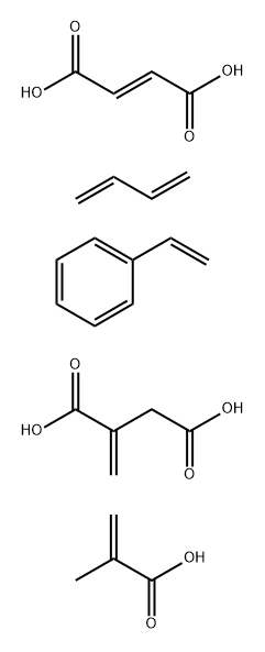 2-Butenedioic acid (E)-, polymer with 1,3-butadiene, ethenylbenzene, methylenebutanedioic acid and 2-methyl-2-propenoic acid, potassium salt Struktur