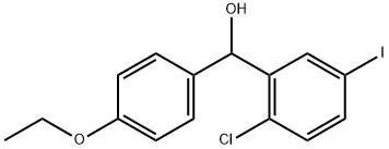 (2-chloro-5-iodophenyl)(4-ethoxyphenyl)methanol(WX180136) Struktur