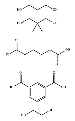 1,3-Benzenedicarboxylic acid, polymer with 2,2-dimethyl-1,3-propanediol, 1,2-ethanediol, hexanedioic acid and 1,3-propanediol Struktur