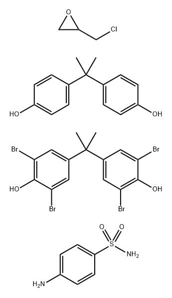 POLYMER OF EPICHLOROHYDRIN, BIS A, TETRABROMOBIS A AND SULFANILAMIDE) Struktur