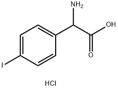 2-Amino-2-(4-iodophenyl)acetic acid hydrochloride Struktur