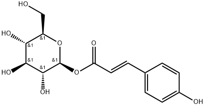 β-D-Glucopyranose, 1-[(2E)-3-(4-hydroxyphenyl)-2-propenoate] Struktur