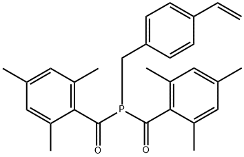 1,1′-[[(4-ethenylphenyl)methyl]phosphinidene]bis[1-(2,4,6-trimethylphenyl)]methanone, Struktur