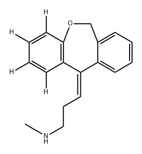 1-Propanamine, 3-(dibenzb,eoxepin-11(6H)-ylidene-1,2,3,4-d4)-N-methyl-, (Z)- Struktur