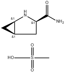 D-cis-4,5-methanoprolineamide methanesulfonic acid salt Struktur