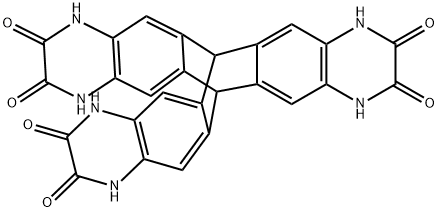 6,13-dihydro-6,13-[6,7]epiquinoxalinobenzo[1,2-g:4,5-g']diquinoxaline-2,3,9,10,18,19-hexaol Struktur