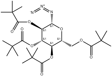 β-D-Glucopyranosyl azide, 2,3,4,6-tetrakis(2,2-dimethylpropanoate) Struktur