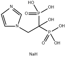 Phosphonic acid, P,P'-[1-hydroxy-2-(1H-imidazol-1-yl)ethylidene]bis-, sodium salt (1:2) Structure