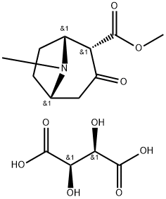 (1R-endo)-8-Methyl-3-oxo-8-azabicyclo[3.2.1]octane-2-carboxylic Acid Methyl Ester (2R,3R)-2,3-Dihydroxybutanedioate Struktur