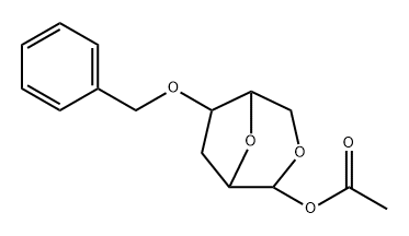 .alpha.-D-ribo-Hexoseptanose, 2,5-anhydro-3-deoxy-4-O-(phenylmethyl)-, acetate Struktur