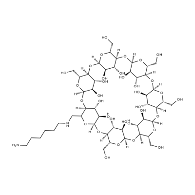 mono-(6-(1,6-hexamethylenediamine)-6-deoxy)-β-Cyclodextrin Structure