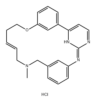 20-Oxa-5,7,14,27-tetraazatetracyclo[19.3.1.12,6.18,12]heptacosa-1(25),2,4,6(27),8,10,12(26),16,21,23-decaene, 14-methyl-, hydrochloride (1:1) Struktur