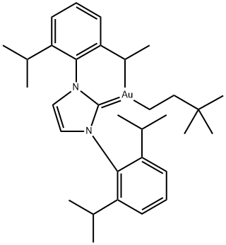 Gold, [1,3-bis[2,6-bis(1-methylethyl)phenyl]-1,3-dihydro-2H-imidazol-2-ylidene](3,3-dimethylbutyl)-