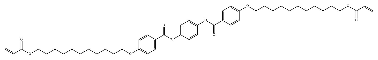 Benzoic acid, 4-[[11-[(1-oxo-2-propen-1-yl)oxy]undecyl]oxy]-, 1,1'-(1,4-phenylene) ester Struktur