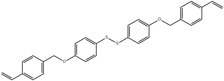 Bis[4-[(4-ethenylphenyl)methoxy]phenyl] disulfide Struktur