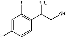 2-amino-2-(4-fluoro-2-iodophenyl)ethanol Struktur