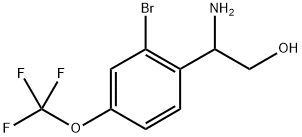 2-amino-2-[2-bromo-4-(trifluoromethoxy)phenyl]ethanol Struktur