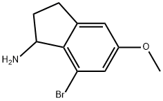 7-bromo-5-methoxy-2,3-dihydro-1H-inden-1-amine Struktur