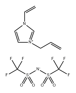 1H-Imidazolium, 3-ethenyl-1-(2-propen-1-yl)-, salt with 1,1,1-trifluoro-N-[(trifluoromethyl)sulfonyl]methanesulfonamide (1:1) Struktur