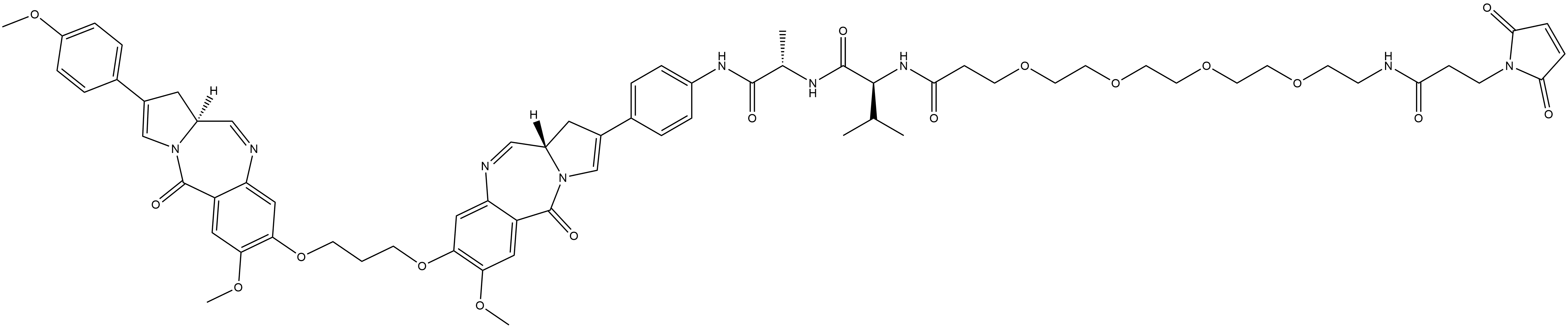 Mal-PEG4-VA-PBD Struktur