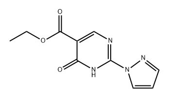 Ethyl 6-oxo-2-(1H-pyrazol-1-yl)-1,6-dihydropyrimidine-5-carboxylate Struktur