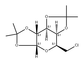 α-D-Galactopyranose, 6-chloro-6-deoxy-1,2:3,4-bis-O-(1-methylethylidene)- Struktur