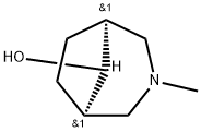 (1β,5β,8-anti)-3-Methyl-3-azabicyclo[3.2.1]octan-8-ol Struktur