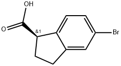 (R)-5-Bromo-2,3-dihydro-1H-indene-1-carboxylic?acid Struktur