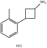 Cyclobutanamine, 3-(2-methylphenyl)-, hydrochloride (1:1) Struktur